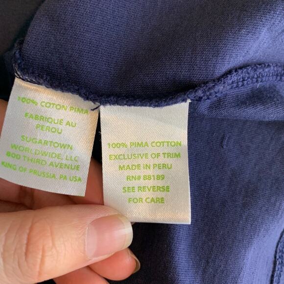 Lilly Pulitzer Dress Womens XS Extra Small Navy White Pima Cotton Rope Detail - Picture 9 of 13